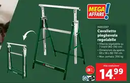 Lidl PARKSIDE Cavalletto pieghevole regolabile offerta