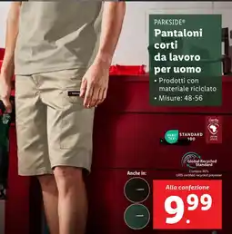 Lidl PARKSIDE Pantaloni corti da lavoro per uomo offerta