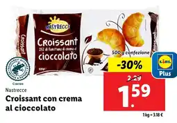 Lidl Nastrecce Croissant con crema al cioccolato offerta