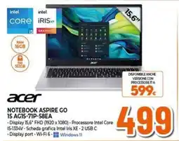 Expert Acer notebook aspire go 15 AG15-71P-58EA offerta