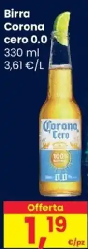 Despar Birra corona cero 0.0 offerta