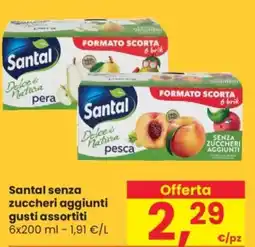 Despar Santal senza zuccheri aggiunti gusti assortiti offerta