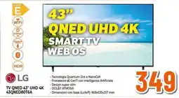 Expert LG TV QNED 43" UHD 4K 43QNED80T6A offerta