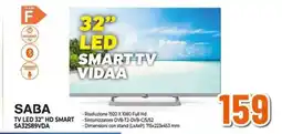 Expert SABA TV LED 32" HD SMART SA32589VDA offerta