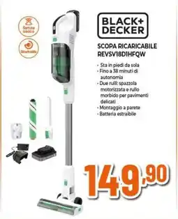 Expert BLACK+ DECKER Scopa ricaricabile REVSV18D1HFQW offerta