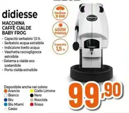 Expert Didiesse macchina caffè cialde baby frog offerta