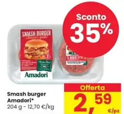 Despar Smash burger AMADORI offerta