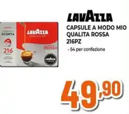 Expert Lavazza capsule a modo mio qualita rossa 216pz offerta