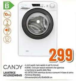 Expert Candy lavatrice HCU2102DWB41S offerta
