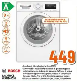 Expert BOSCH Lavatrice WAN2400911 offerta