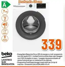 Expert beko LAVATRICE SLIM BMWSU4721A offerta