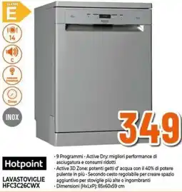 Expert Hotpoint lavastoviglie HFC3C26CWX offerta