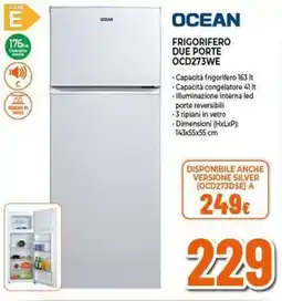 Expert Ocean frigorifero due porte OCD273WE offerta