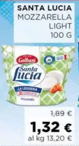 Coop Santa lucia mozzarella light offerta