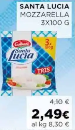 Coop Santa lucia mozzarella offerta