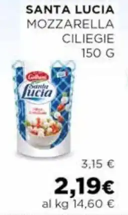 Coop Santa lucia mozzarella ciliegie offerta