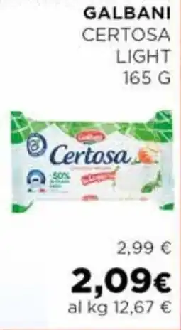 Coop Galbani certosa light offerta