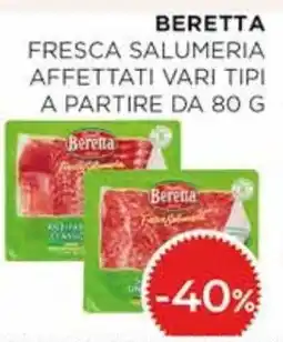 Coop Beretta fresca salumeria affettati vari tipi offerta
