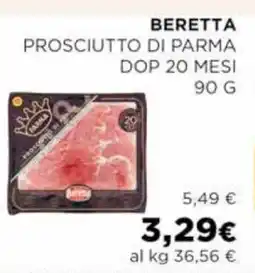 Coop Beretta prosciutto di parma dop 20 mesi offerta