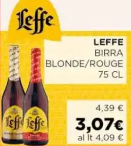 Coop Leffe birra blonde/rouge offerta