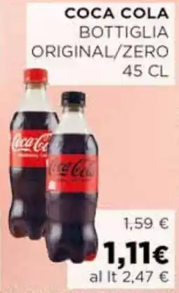 Coop Coca cola bottiglia original/zero offerta