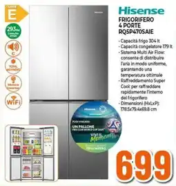 Expert Hisense frigorifero 4 porte RQ5P470SAIE offerta