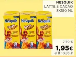 Coop Nesquik latte e cacao offerta