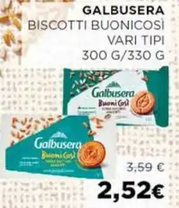 Coop Galbusera biscotti buonicosì vari tipi offerta