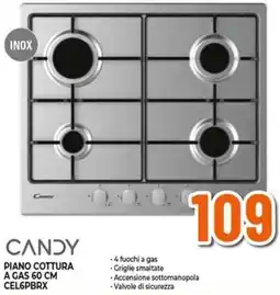 Expert Candy piano cottura a gas 60 cm CEL6PBRX offerta