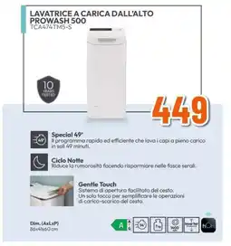 Expert Lavatrice a carica dall'alto prowash 500 TCA474TM5-S offerta