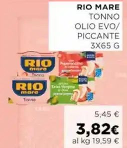 Coop Rio mare tonno olio evo/ piccante offerta