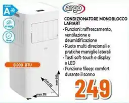 Expert argo CONDIZIONATORE MONOBLOCCO LARIART offerta