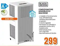 Expert BLACK+ DECKER CONDIZIONATORE MONOBLOCCO BXAC9002E offerta