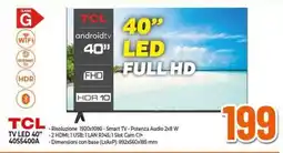 Expert TCL TV LED 40" 40S5400A offerta