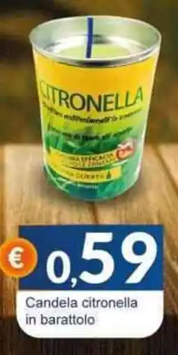 Mister Risparmio Candela citronella in barattolo offerta