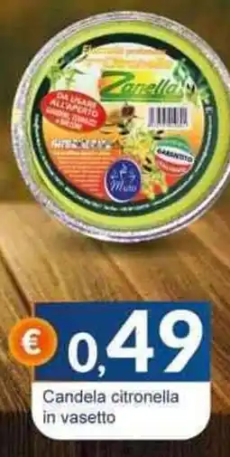 Mister Risparmio Candela citronella in vasetto offerta
