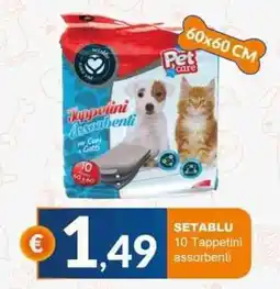 Mister Risparmio SETABLU 10 Tappetini assorbenti offerta