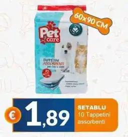 Mister Risparmio SETABLU 10 Tappetini assorbenti offerta