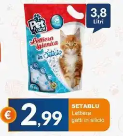 Mister Risparmio SETABLU Lettiera gatti in silicio offerta