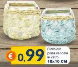 Mister Risparmio Bicchiere porta candela in vetro offerta