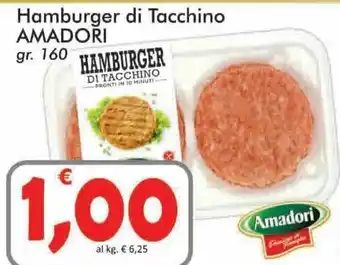 Paghi Poco Amadori Hamburger Di Tacchino 160 gr offerta