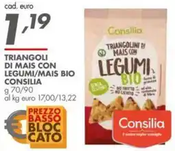 Italmark Triangoli di mais con legumi/mais bio CONSILIA offerta