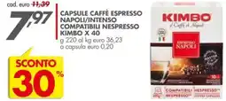 Italmark Capsule caffè espresso napoli/intenso compatibili nespresso KIMBO offerta