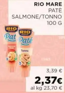 Coop Rio mare pate salmone/tonno offerta