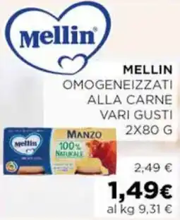 Coop Mellin omogeneizzati alla carne vari gusti offerta