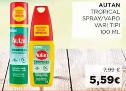 Coop Autan tropical spray/vapo vari tipi offerta