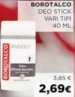 Coop Borotalco deo stick vari tipi offerta