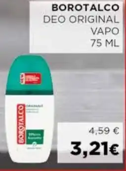 Coop Borotalco deo original vapo offerta