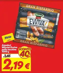 Iper Super Conveniente Amadori Würstel Evviva pollo tacchino offerta