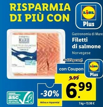 Lidl Filetti di salmone offerta